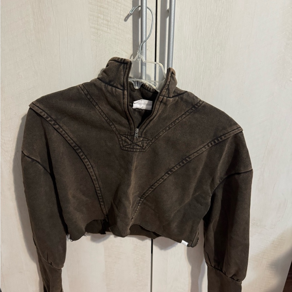 Urban Outfitters Brown Zip-Up Hoodie